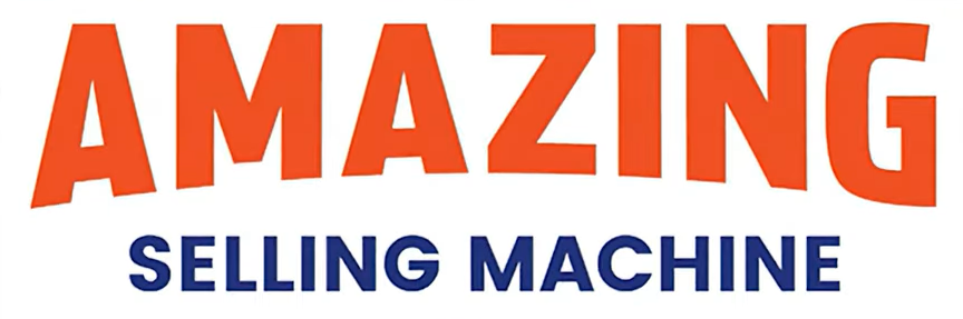 The "AMAZING SELLING MACHINE" logo in bold orange letters